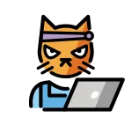 Hacker Cat SVG Icon